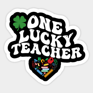 One Lucky Teacher St Patrick's Day Sticker